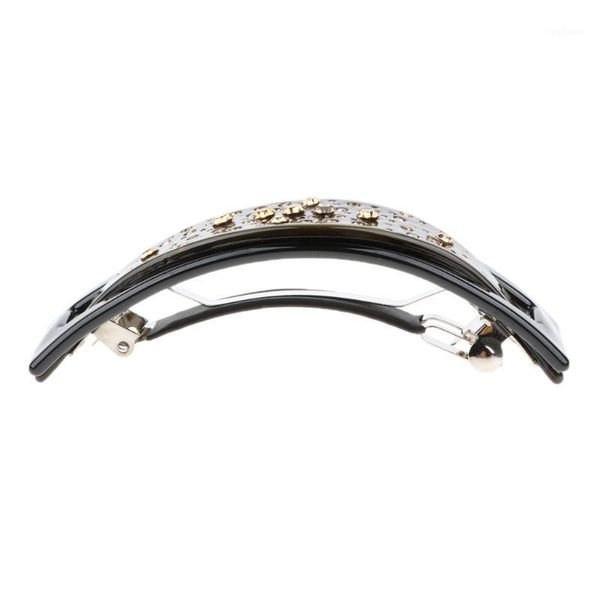 

fashion large rhinestone barrettes women hair pins automatic clip ladies1