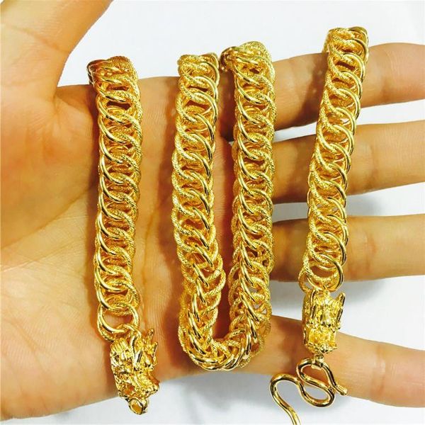

chains massive mens necklace hippie punk style 18k gold chunky link 10mm x 24'' heavy huge, Silver