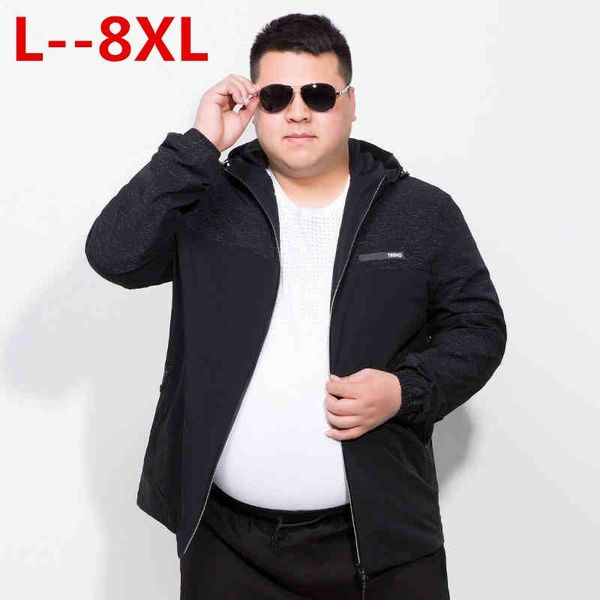 

plus 6xl size 5xl arrival jackets men brand-clothing autumn spring black hooded coat male windbreaker men's, Black;brown