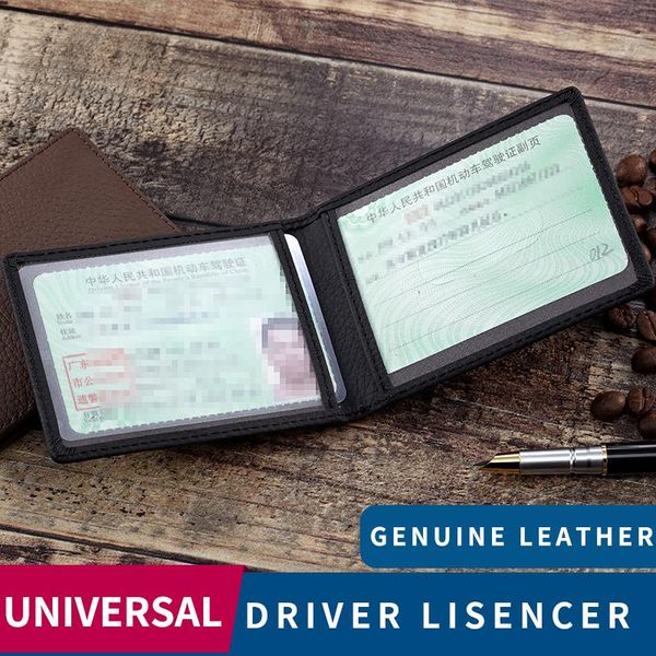 

car organizer slim thin wallet genuine leather fashion gift short men for driver lisence card holders mini purseinterior accessories
