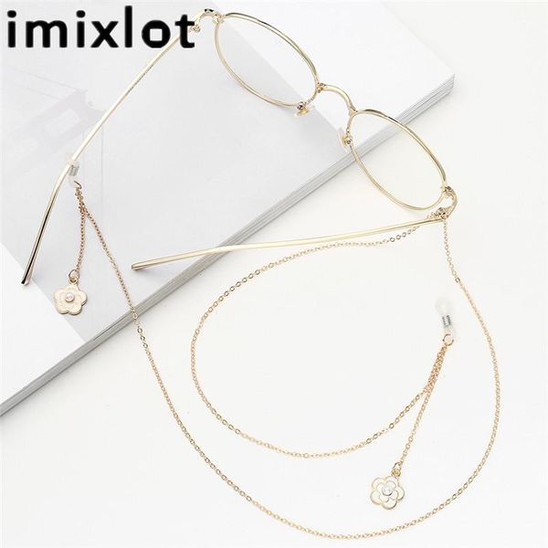 

other fashion accessories imixlot sweet romantic pearl flower eyeglasses chain sunglasses holder for women glasses retainer cord, Silver