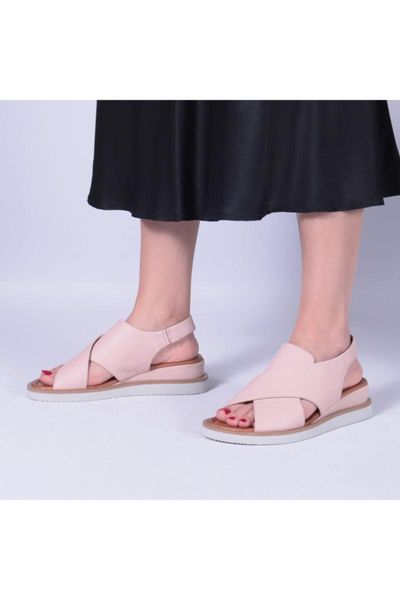 

sandals women powder leather, Black