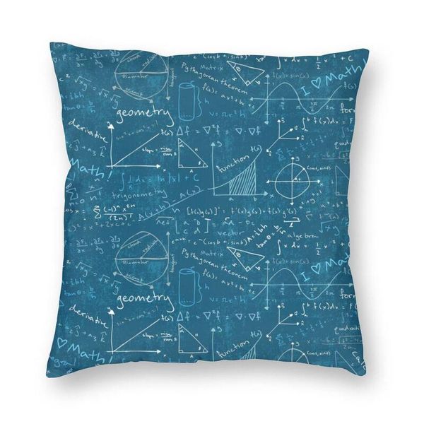 

cushion/decorative pillow custom mathematics formulas math square throw case home decor printing science geek teacher gift cushion cover for