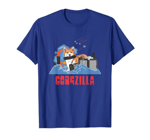 

corgzilla - cute corgi dog city and pet lover t-shirt, White;black