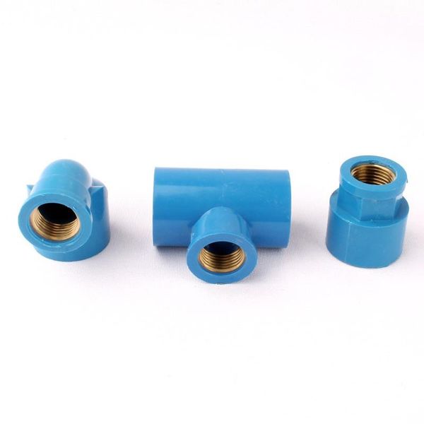 

watering equipments copper g 1/2'' female to 32mm reducing tee/straight/90 degree elbow pipe connectors blue tube adapter garden i