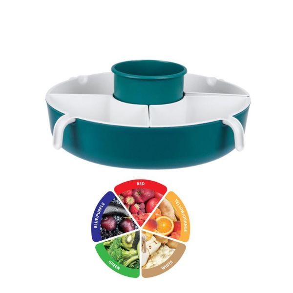 

storage bottles & jars hpdear rotatable washing basket, colander, vegetable fruit container, removable strainer, double-deck, 5 compart
