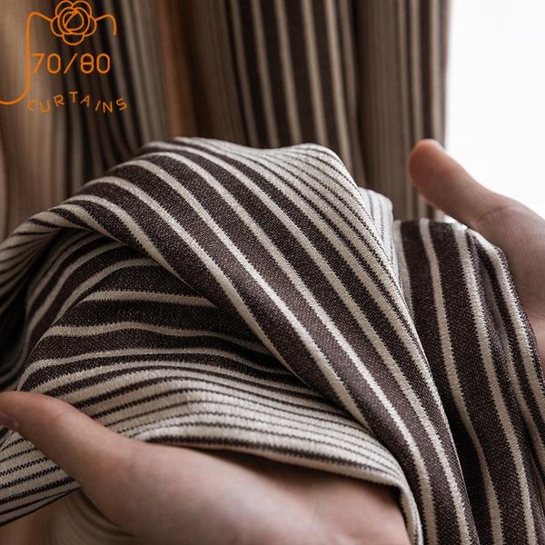 

curtain & drapes european style simple coffee color vertical strip window screens thickening curtains for living room bedroom study custom