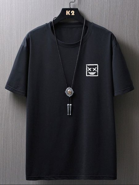 

men cartoon graphic tee 68ws#, White;black