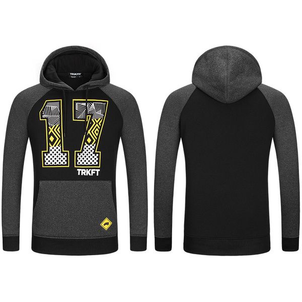 

fashion fleece men's hooded sweater coat hoodies, Black