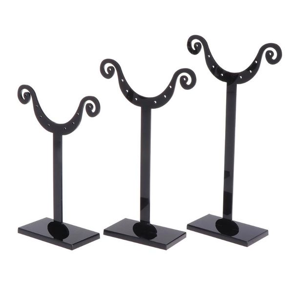 

jewelry pouches, bags 1 set 3 size acrylic earrings display shelf stand holder organizer rack, Pink;blue