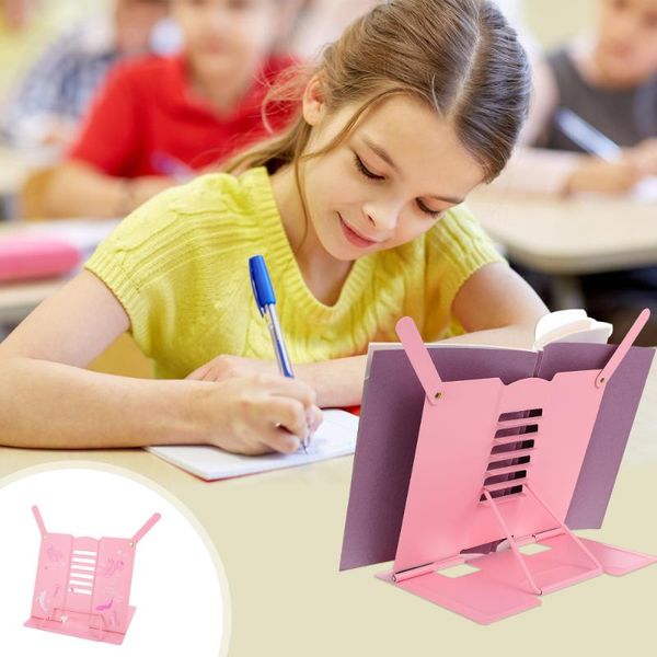 

hooks & rails metal kids reading book shelf folding stand angle adjustable support