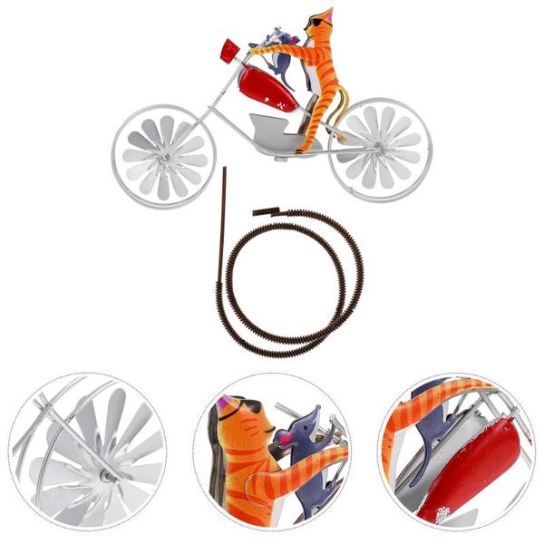 

car sunshade 1pc vintage bicycles metal wind garden animal cat decoration for yard