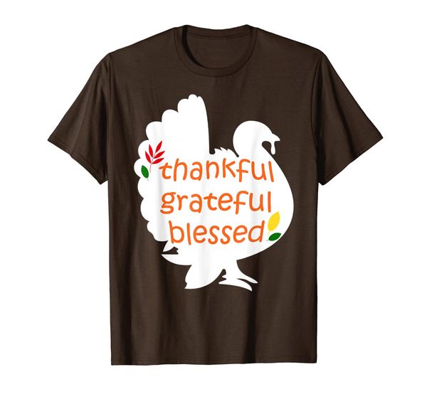

thanksgiving gift thankful grateful blessed t-shirt, White;black