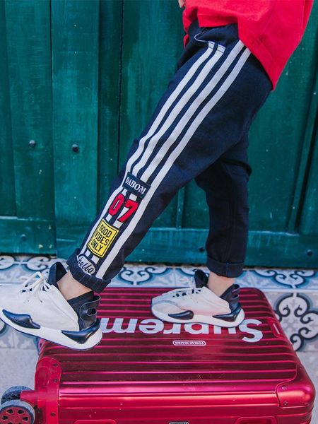 

trousers spring casual pants boys wild kids korean version of the pencil children baby handsome children's clothing, Blue