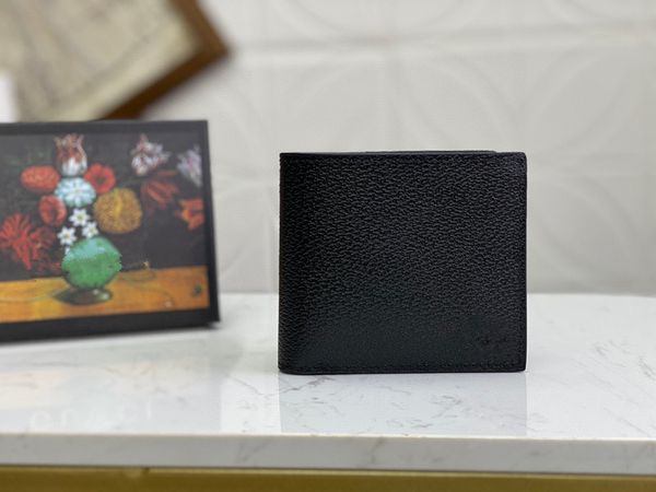 

fashion men's women's wallets folding leather wallets men's short designer wallets with original box cards christmas gifts, Red;black