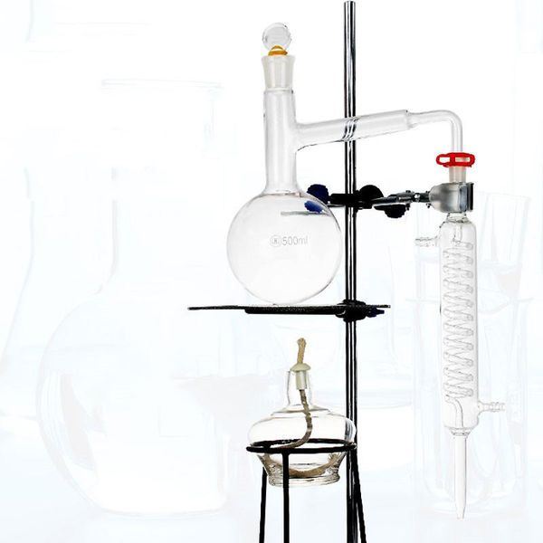 Laborbedarf, experimentelles Glasinstrument, Destilliergerät, Blütenblatt-Reinigung, Raffinierung ätherischer Öle, 500 ml