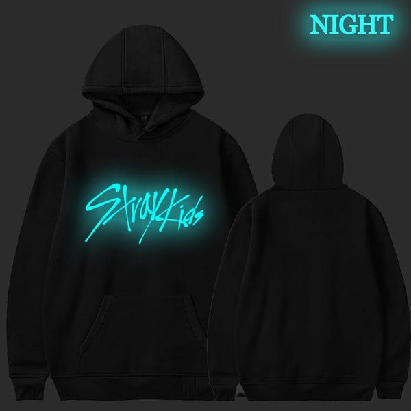 

boys girls casual hooded sweatshirt pullovers stray kids women men harajuku hoody fashion streetwear tracksuit women's hoodies & swea, Black