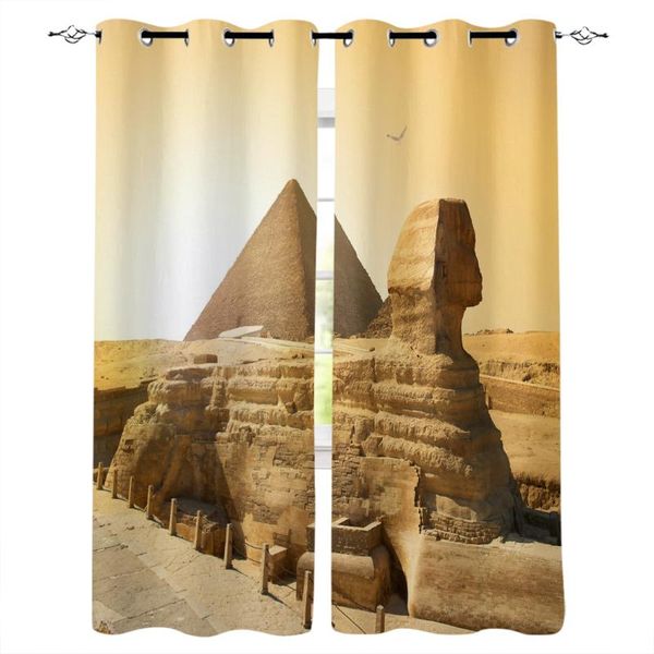 

curtain & drapes egyptian pyramids window treatments curtains valance dark living room kitchen bedroom decor print