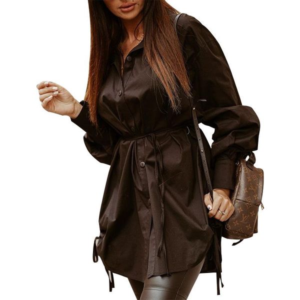 

casual dresses shirt dress women long sleeve party bodycon club mini tshirt dreses black white apricot ladies female fashon autumn fall clot, Black;gray