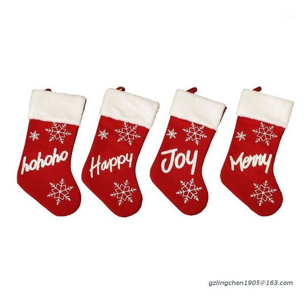 

christmas decorations p8de stockings 19 inch classic red and white plush stocking candy gift bag