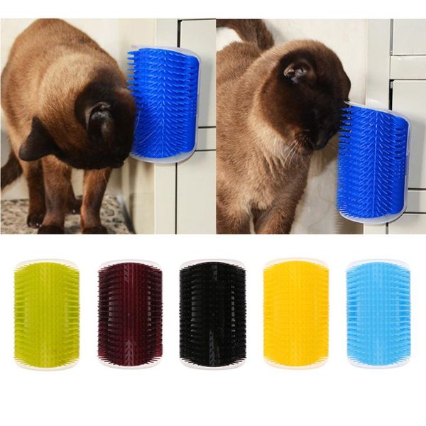 

cat toys practical self groomer pet massage toy brush cats grooming scratching tool corner