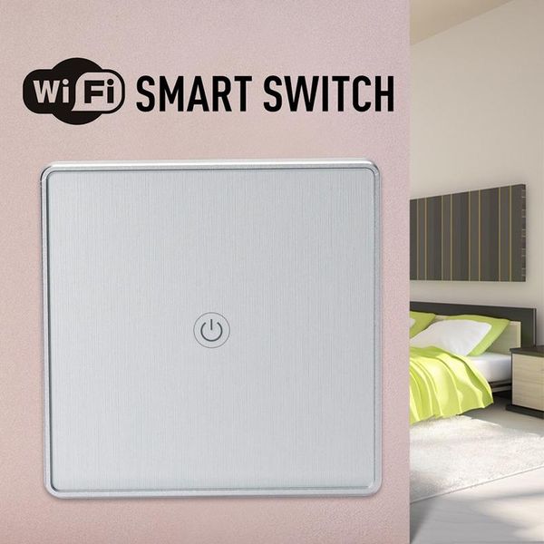 

smart home control 86 type 1 gang touch switch wifi wall light for tuya/smart support alexa google crystal tempered glass panel