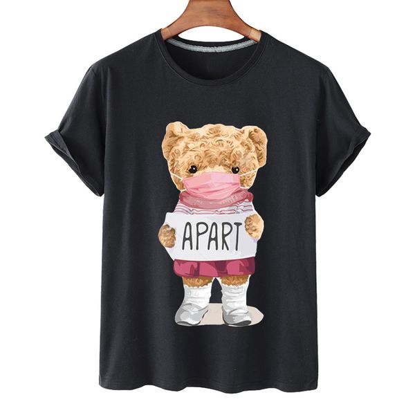 

summer dx100667 pop wear mask bear fashion short sleeve t-shirt brand