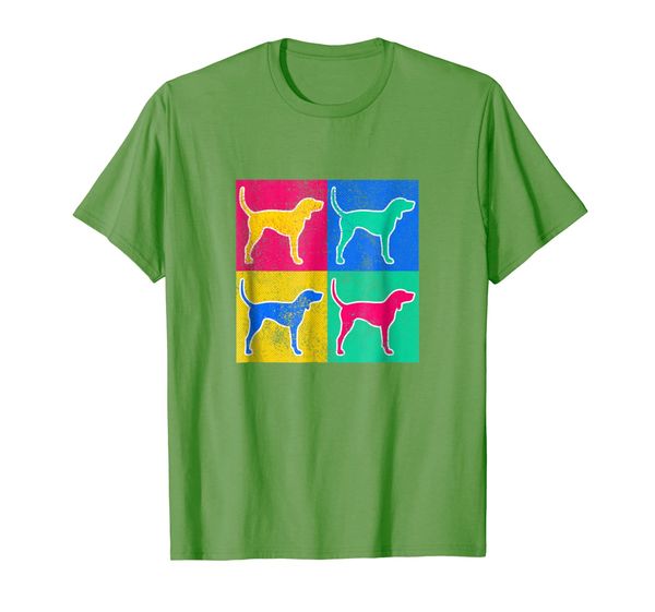 

treeing walker coonhound pop art cool dog artwork t-shirt, White;black