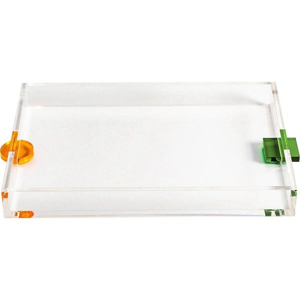 

kitchen storage & organization acrylic serving tray nordic modern style clear large square vase for home decor, food coffee bread table orna