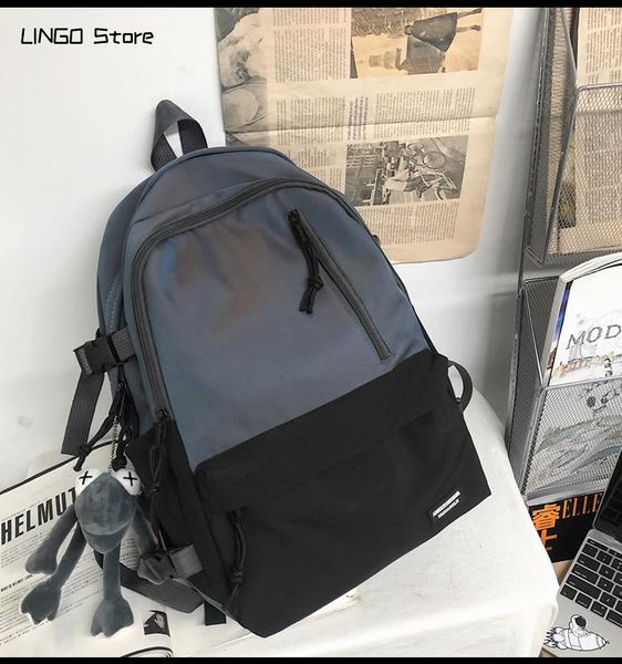 

trendy college students korean women's backpack casual travel men's