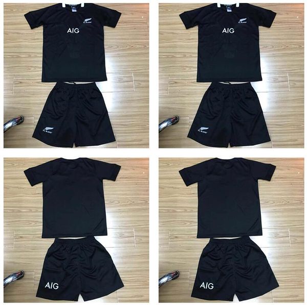 

19 20 21 rugby jerseys quality kids jersey size 16-26, Black;gray