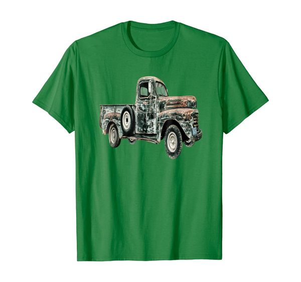 

vintage retro scrap pick up truck vehicle t-shirt tee, White;black