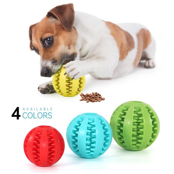 

cat toys dog soft pet toy funny interactive elasticity balls chew for tooth clean ball food extra-tough rubber