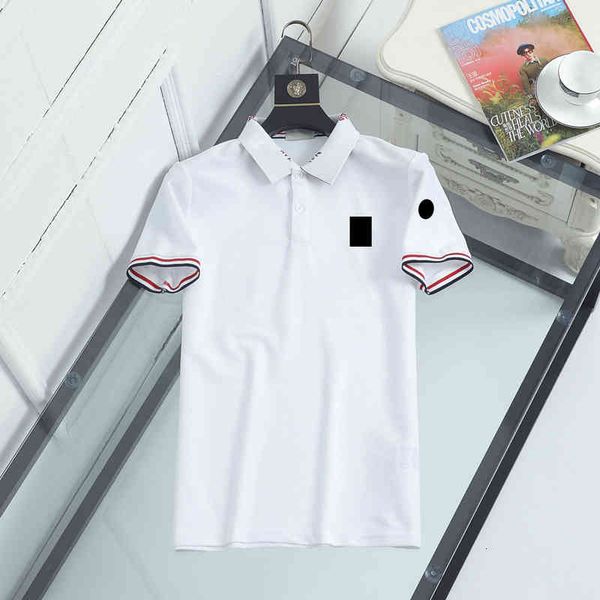 

men's t-shirts monclair designer mens polo shirts classic embroidered women t-shirts fashion clothing business short sleeve calssic tsh, White;black