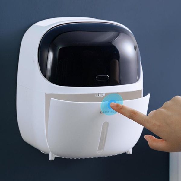 

tissue boxes & napkins 875a toilet paper holder waterproof wall mounted for roll tube storage box shelf bathroom