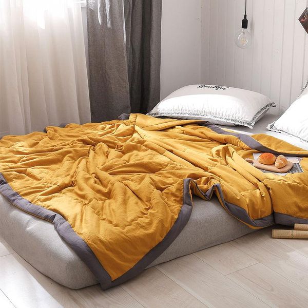 

comforters & sets throw blanket cotton quilt bedspread air condition blankets for bed travel soft cobertores de camathin bedding filler