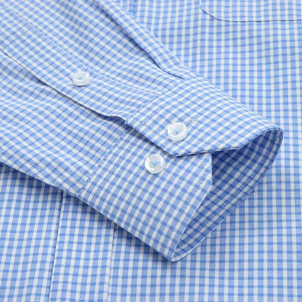 

5xl 6xl 7xl 8xl 9xl 10xl classic oxford cotton plaid 2021 spring business long blue shirt, White;black