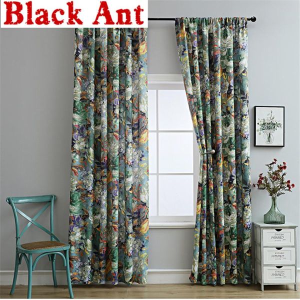 

curtain & drapes american printing window semi-blakcout for living room abstract sheer bedroom bay blinds x-jd1016