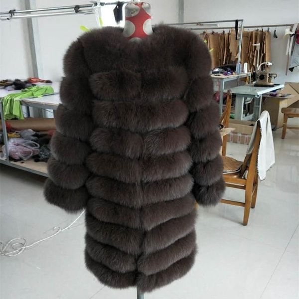 

natural real fur coat in the long section women's & faux, Black