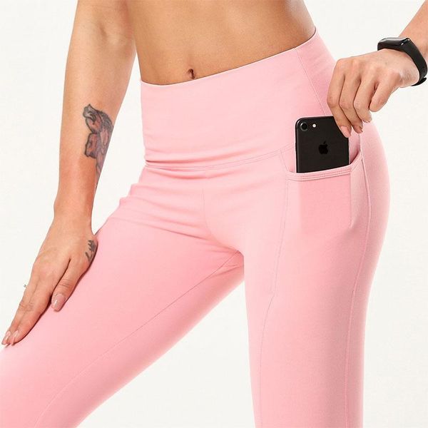 

women's leggings salspor the women legging casual high waist push up ankle fitness elasticity breathable double side pockets, Black