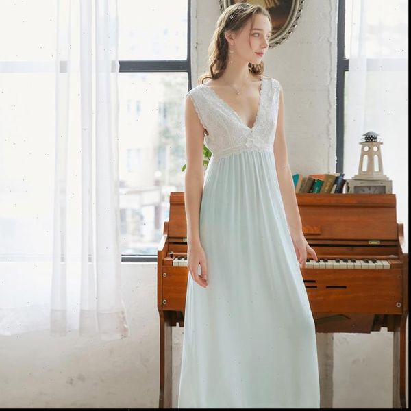 

summer vintage nightdress victorian women sleepwear nightgowns sleeveless long lace plus size negligee pink white, Black;red
