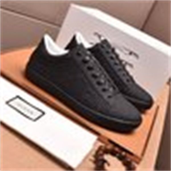 

brand designer luxury 7dyg men sneakers loafers boots moccasins buckles lace-ups dress shoes, Black