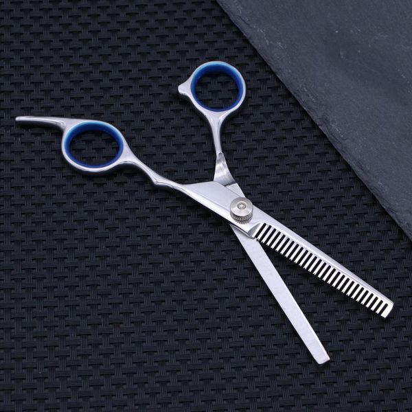 

hair scissors cutting styling tool teeth stainless steel professional barber salon hairdressing haircut shears (silver)