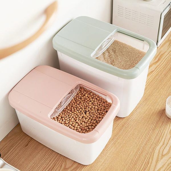 

storage bottles & jars insect proof sealed rice bucket push cover type 15 jin tank with flour