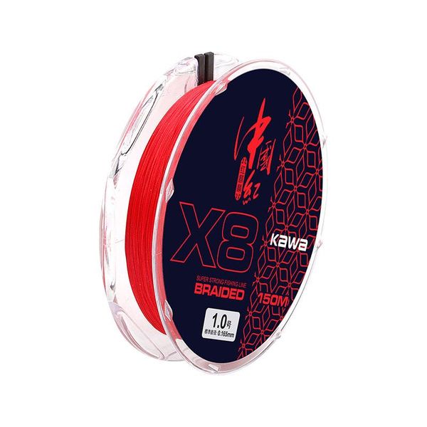 

fishing line pe 8 strands braided 150m red colors multifilament braid