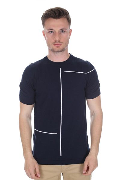

men's t-shirts diandor male knitwear t-shirt navy blue/navy 2117700, White;black