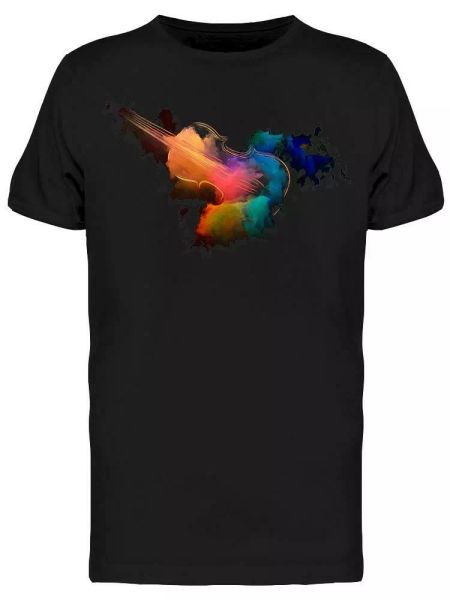 

Music Dream Violin Colored Paint Tee Men's -Image by Shutterstock, White;black