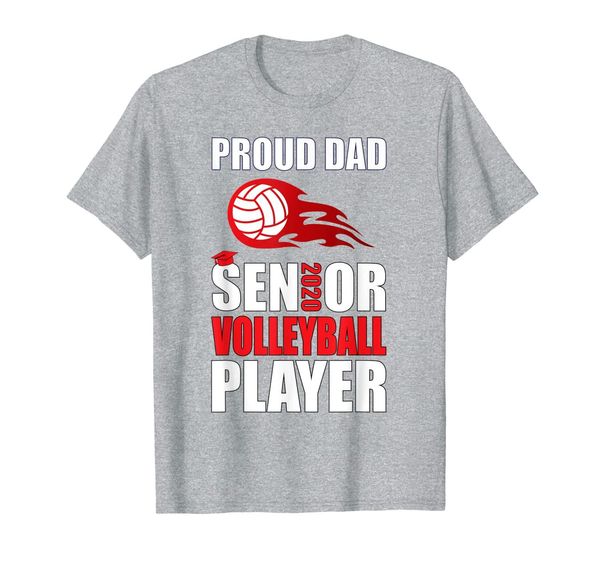 

proud dad senior 2020 volleyball player t-shirt, White;black