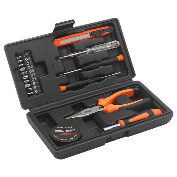 

professional hand tool sets 18pcs portable screwdrivers pliers tester knife set electricians hard plate kit multifunctional drop