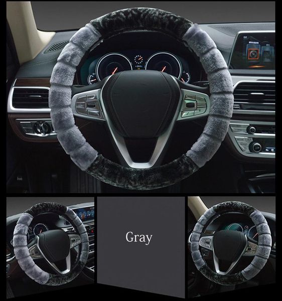 

pcs super soft plush car steering wheel cover fluffy furry covers universal 37-38cm